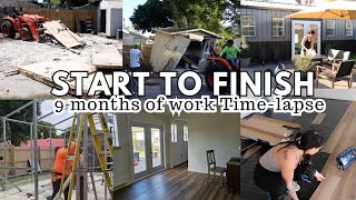 NEW HOME ADDITION |  FULL TRANSFORMATION TIMELAPSE ! Shed to home conversion