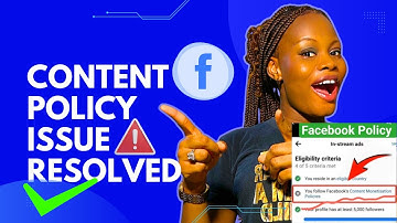 Do This To Resolve Facebook’s Content Monetization Policy Issue Now  (works 100%)