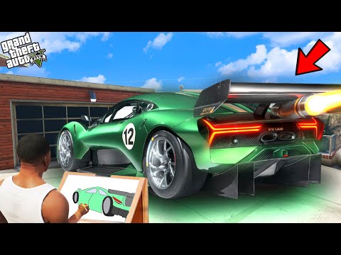 Franklin Using Magical Painting To Draw Fastest Car in Gta 5 !