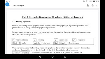 Precalculus Unit 7 Day 1