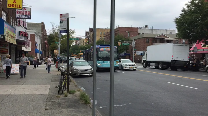 This is the new B82 SBS on the first day in Brooklyn