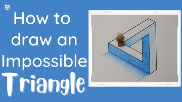 How to draw Impossible Triangle. 3D Optical illusion. Step by step tutorial in isometric view.