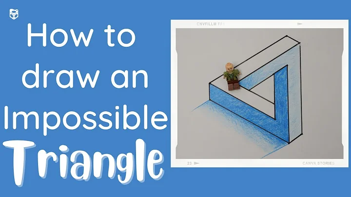 How to draw Impossible Triangle. 3D Optical illusion. Step by step tutorial in isometric view.