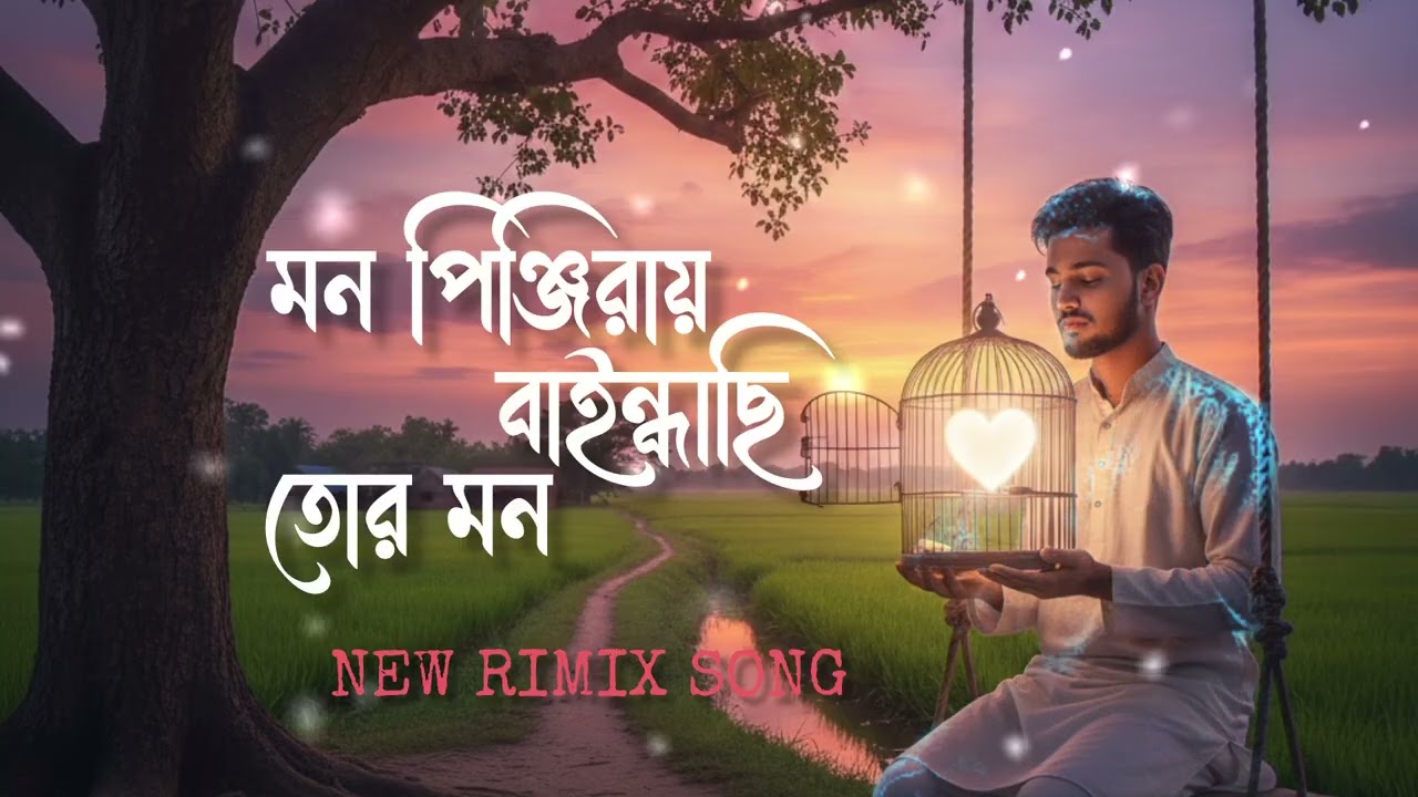মন পিঞ্জিরায় বাইন্ধাছি তোর মন।Mon Pinjiray baindhachhi tor mon। New Rimix। bangla gaan 