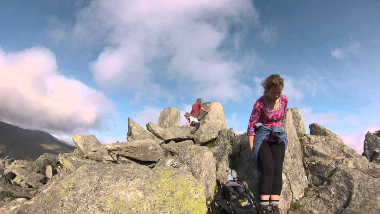 Hill Walking Family Scrambling up Tryfan North Wales