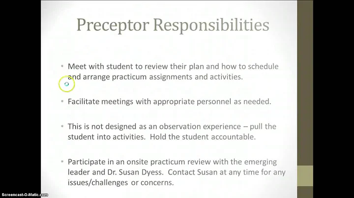 general preceptor information