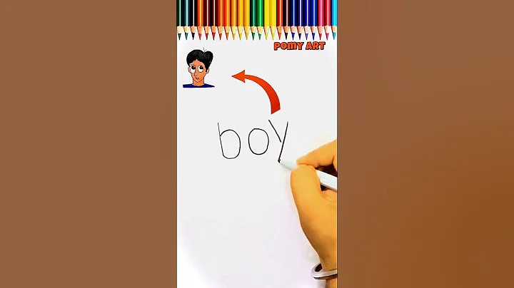 Watch me turn B-O-Y into a boy's face! 🤯 #letterart #drawingchallenge #arttrick #trendingshorts