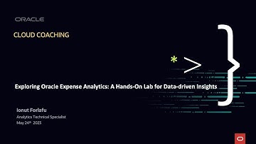 Exploring Oracle Expense Analytics: A Hands-On Lab for Data-driven Insights