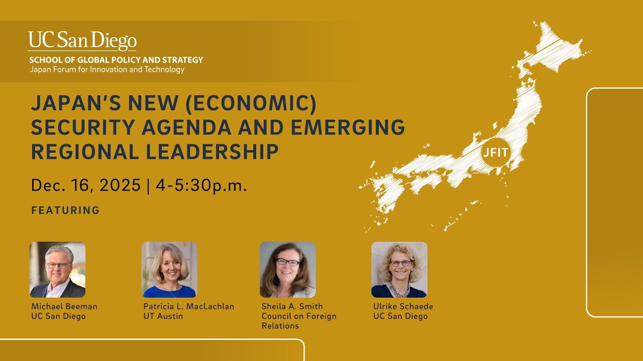 Japan's New (Economic) Security Agenda and Emerging Regional