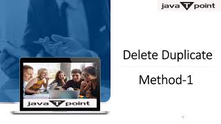 SQL query to delete duplicate values Method 1 (Hindi)