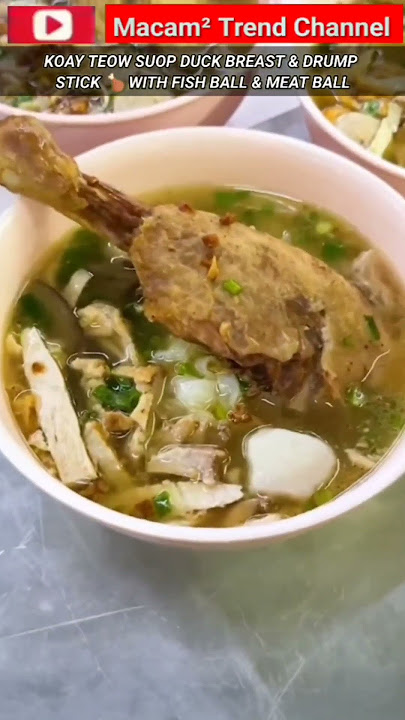 KOAY TEOW SOUPS DUCK BREAST AND DRUM STICK WITH FISH BALL & MEAT BALL #fyp #foodie