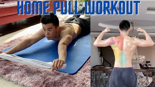 INTENSE HOME BACK &amp; BICEPS WORKOUT // Minimal Equipment