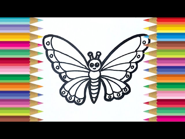 Hand drawn sketch butterfly in color isolated Vector Image