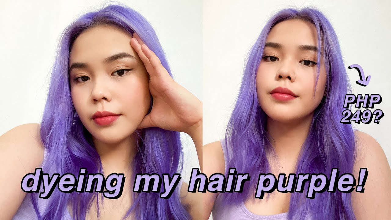DYEING MY HAIR PURPLE! (249 PESOS?) | darlene - YouTube