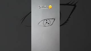 How to Draw Sharingan in 10sec, 10mins, 10hrs #shorts