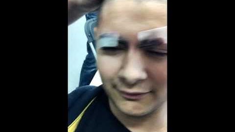 Daniel Getting Monobrow Waxed And Head Shave