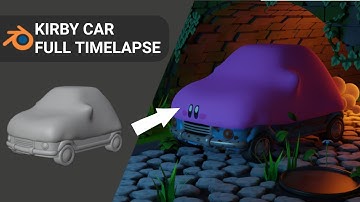 Kirby Car in 3D - Full Blender Modeling Timelapse