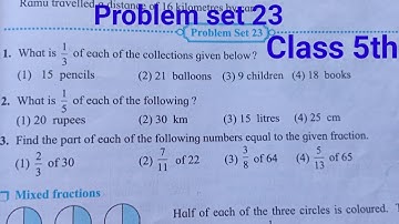 Practice set 23 Class 5th Maths