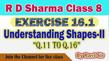RD Sharma Class 8 Exercise 16.1 from Q.11 to Q.16 |