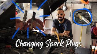 Changing spark plugs on a Jeep Wrangler JLU 2.0 turbo