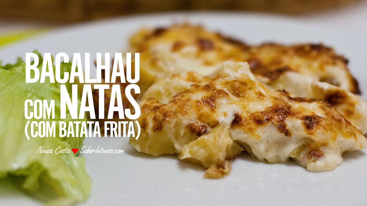 ⁣Bacalhau com Natas (c/ Batata Frita)