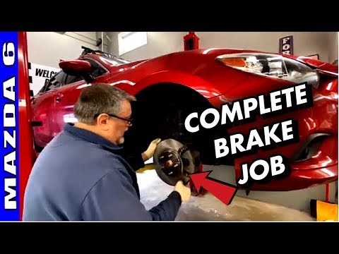 How To Replace Front Rear Brake Pads Rotors 2014-17 Mazda 6