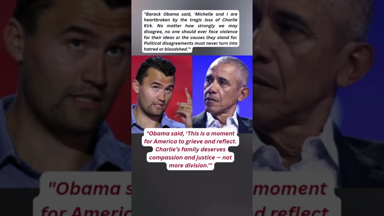  Barack Obama Reacts To Charlie Kirk S Tragic Death Powerful Words On Violence Unity
