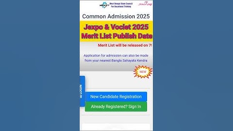 jexpo 2025 merit list date || jexpo rank card 2025 || voclet merit list 2025 || #shorts #shortvideo