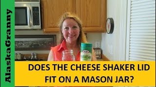 Parmesan Shaker Lid on a Mason Canning Jar