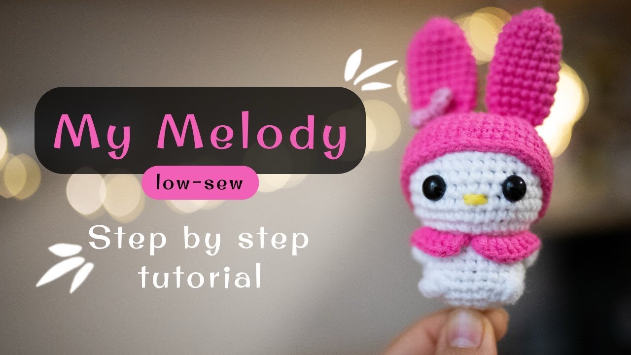 How to crochet My Melody | Easy Amigurumi Tutorial | For Beginners 🖤 # ...