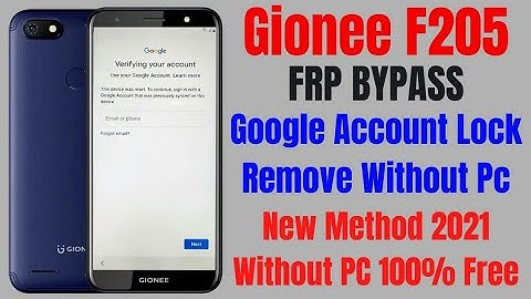 Gionee F205 Frp Bypass Google Account Lock Remove Without Pc 2021 100% Free !Om Mobile Repair!