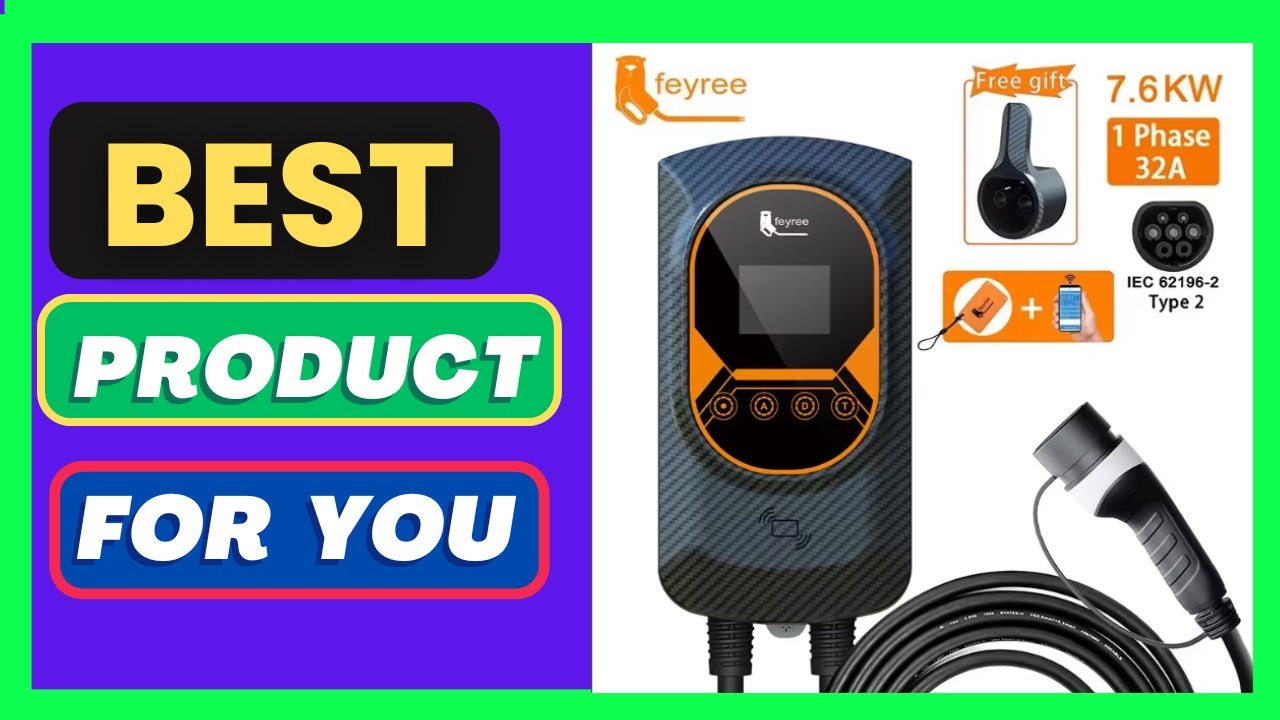 feyree EVSE Wallbox 32A 7.6KW 1Phase Smart EV Charger Type2 11kW