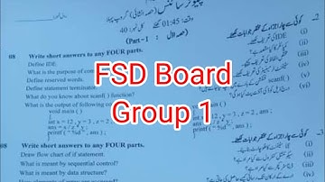 10th class Computer Science paper Fsd board group 1 2024|| 10 class computer paper group 1 2024