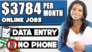 Get Paid to Type - $3,784 Per Month Data Entry Jobs! No Phone Required &amp; FREE Equipment Provided!