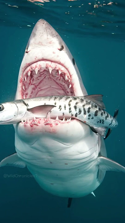 Shark Devours Barracuda in Slow Motion!