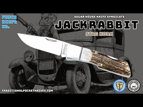 Finch Knife Co: Jackrabbit - Stag Horn - Sugar House Knife Syndicate Series