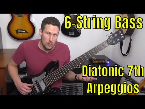 6-string-bass---diatonic-7th-arpeggios-in-c-major---bass-practice-diary---11th-february-2020
