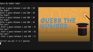 c programming projects : Guess the number Game ( Step by Step very easy )