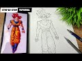 How to draw goku full body drawing goku super saiyan step by step tutorial ajarts03