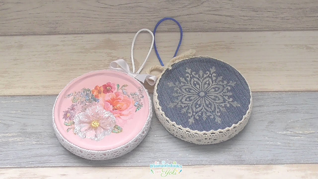 Посмотрите, что я делаю 👀 с пластиковыми крышками, декупажем, лоскутами ткани, джинсами и кружевом