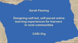EmpowerED S3W2 - Designing online learning experiences for learners in rural communities