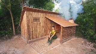 14 Days Building a Biggest Dugout Shelter With Wooden Roof & Clay