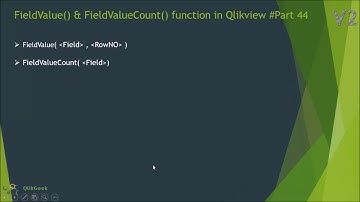 FieldValue() and FieldValueCount() Functions in Qlikview #Part 44