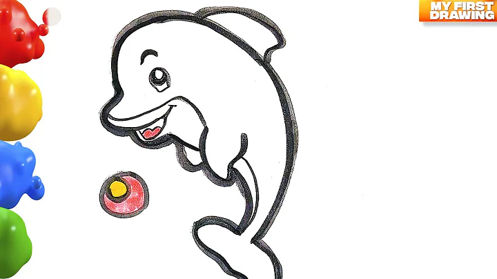 Dolphin. How to Draw a Cartoon Dolphin Cute and Easy