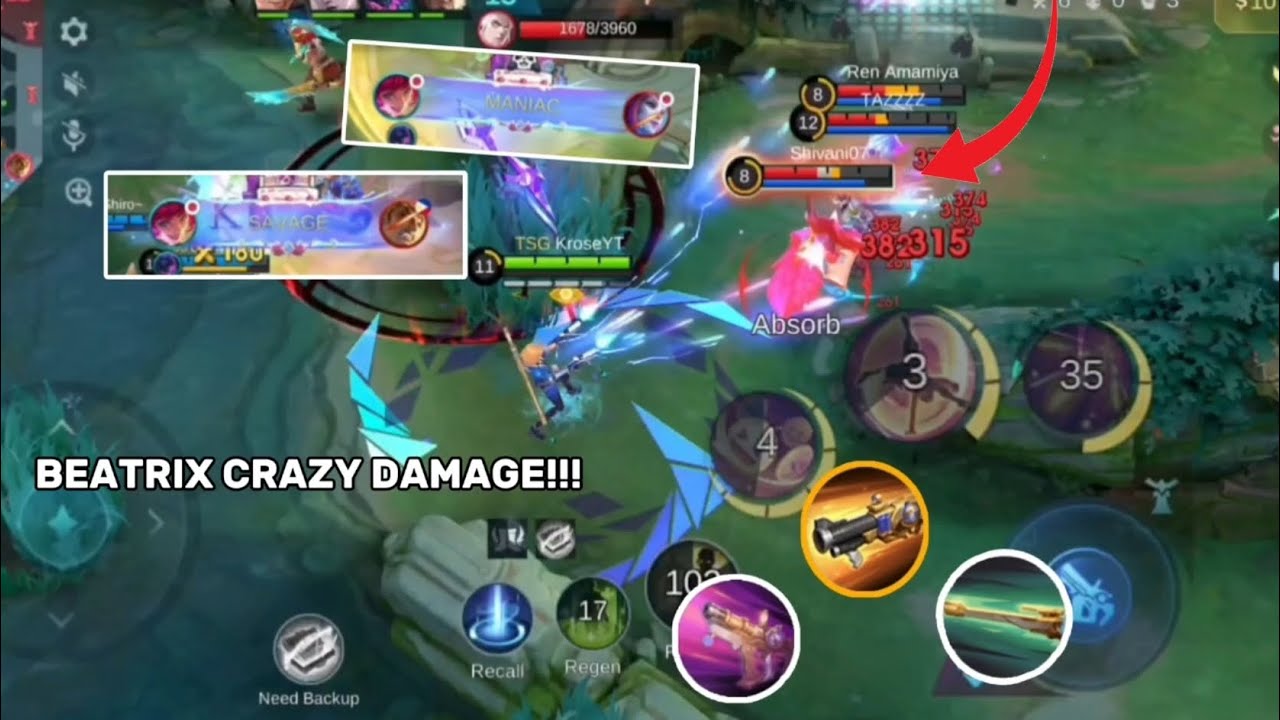 Beatrix Too Overpowered, Savage Gameplay! | High Rank| Road To Top Global Beatrix...