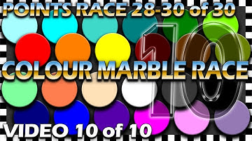 24 Colour Marble Race - Points Race 28-30 of 30 - Video 10 of 10 - Algodoo