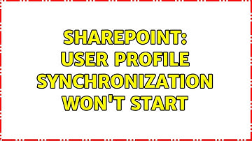 Sharepoint: User Profile Synchronization won