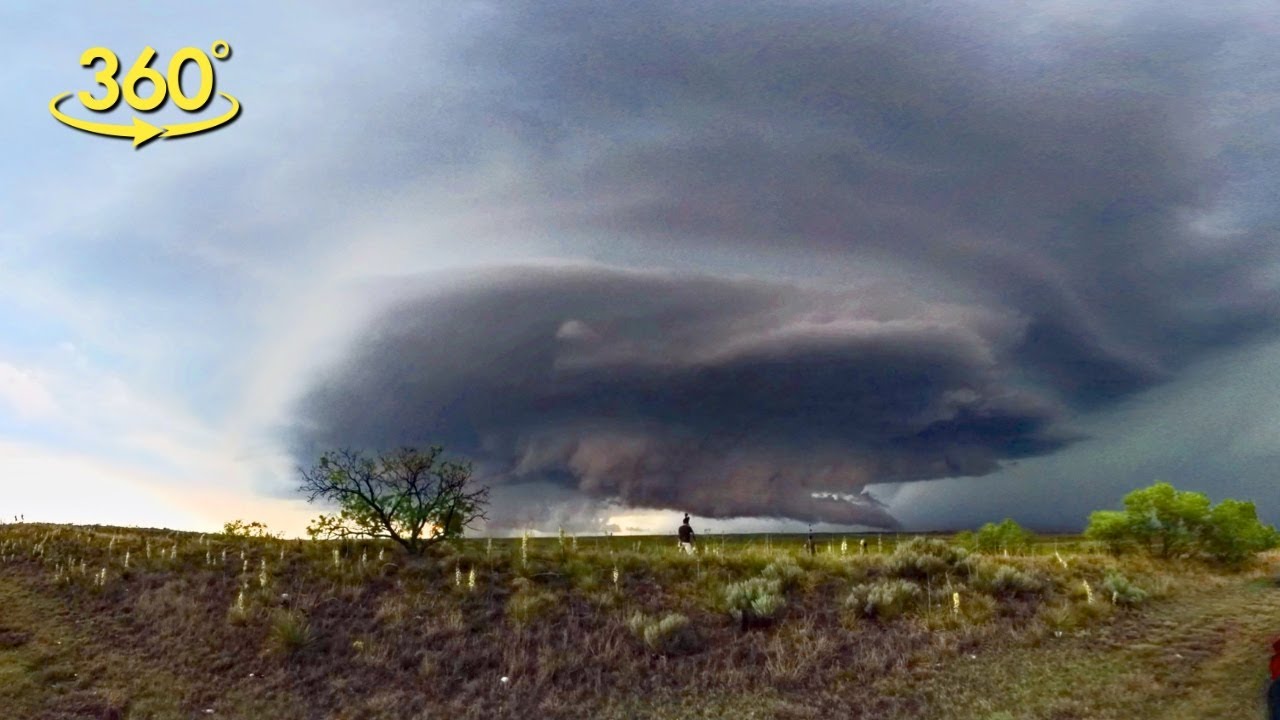 Texas Panhandle Sculpted POWERFUL Supercell (360°) - YouTube