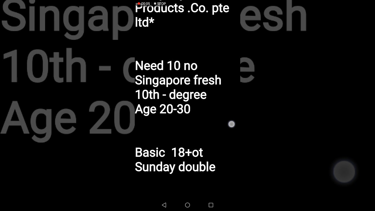 Singapore Job - YouTube