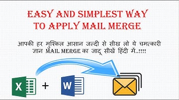 Mail Merge in Excel Simple, Easy and Time Saving Trick Hindi II Mail Merge in Word Hindi